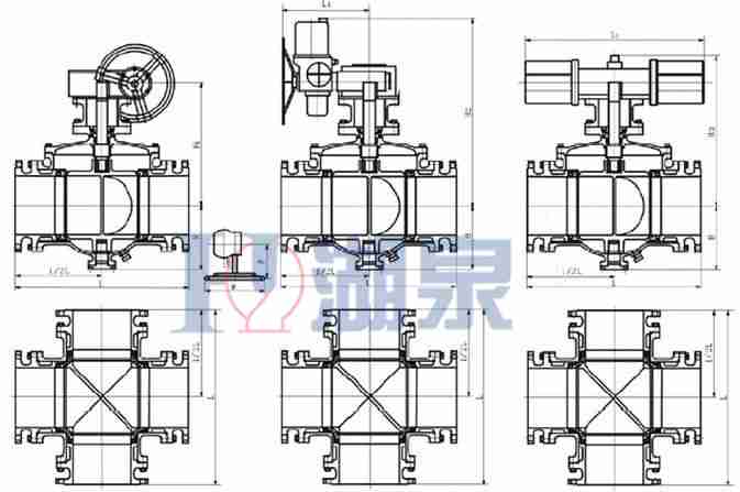 Q946F 不锈钢四通电动球阀