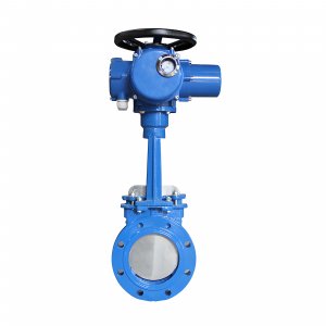 不锈钢电动对夹刀闸阀pz973h-10p DN150